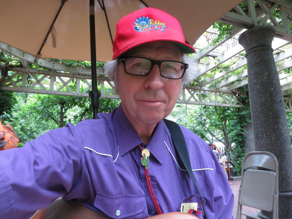 A selfie of guitarist, singer, and bandleader Joe Pete.